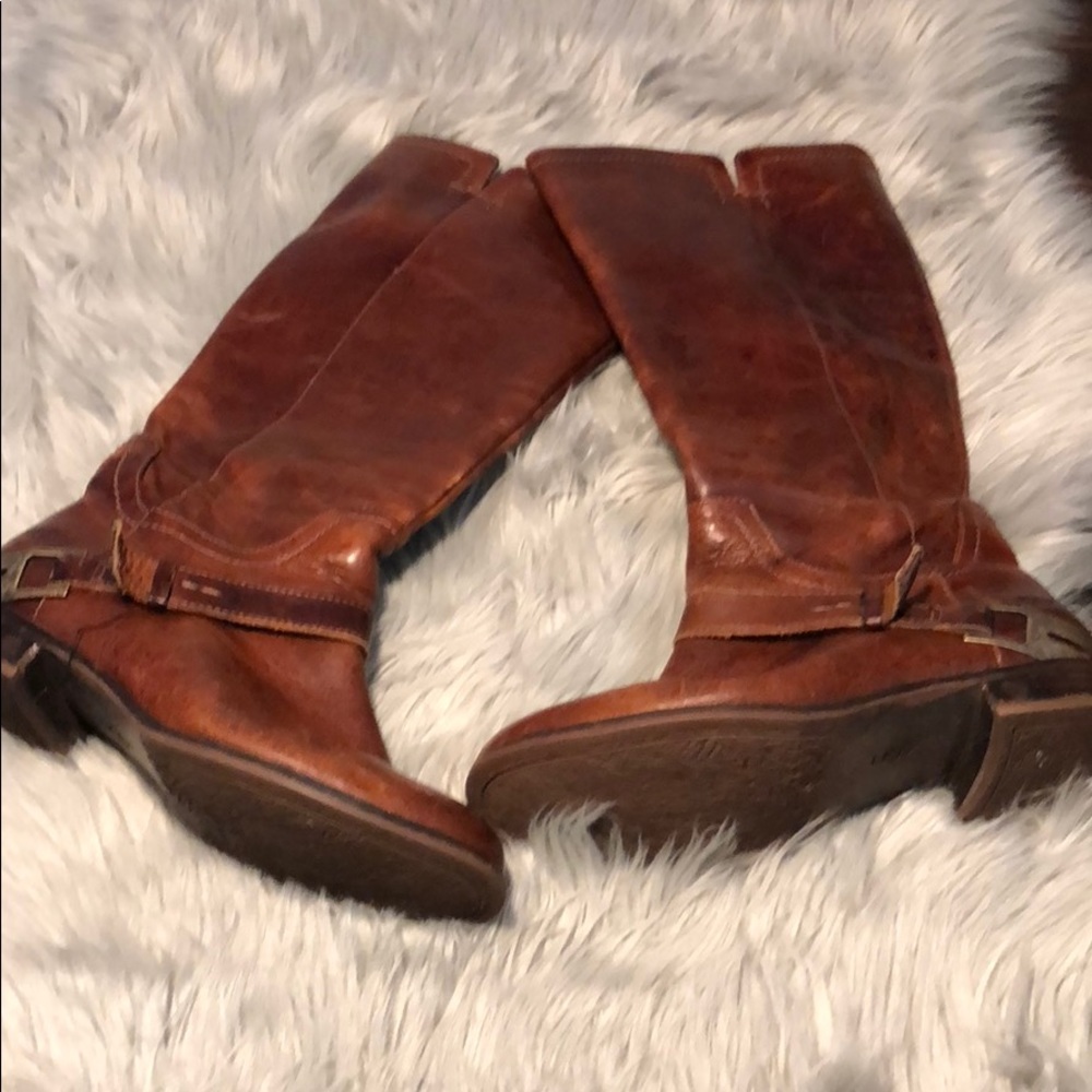 UGG Australia Channing Riding Boots Brown Leather